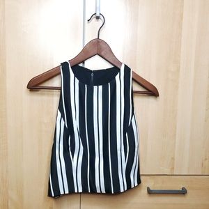 Alice + Olivia black and white crop top brand new